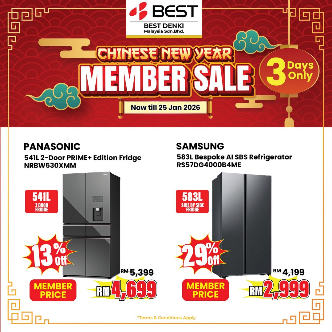 BEST-DENKI-Malaysia-Chinese-New-Year-Member-Sale-4 Now till 25 January 2026: BEST DENKI Malaysia: Chinese New Year Member Sale – Exclusive Discounts for Members on Home Appliances