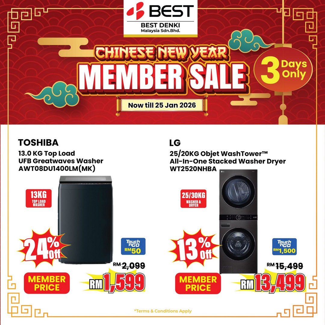 BEST-DENKI-Malaysia-Chinese-New-Year-Member-Sale-5 Now till 25 January 2026: BEST DENKI Malaysia: Chinese New Year Member Sale – Exclusive Discounts for Members on Home Appliances