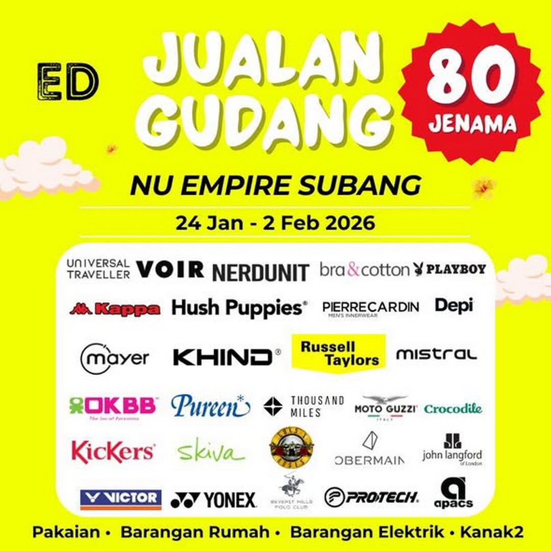 ED-Labels-Warehouse-Sale-at-NU-Empire-Subang 24 January-2 February 2026: ED Labels Warehouse Sale at NU Empire Subang: Massive Price Cuts Across 80 Brands