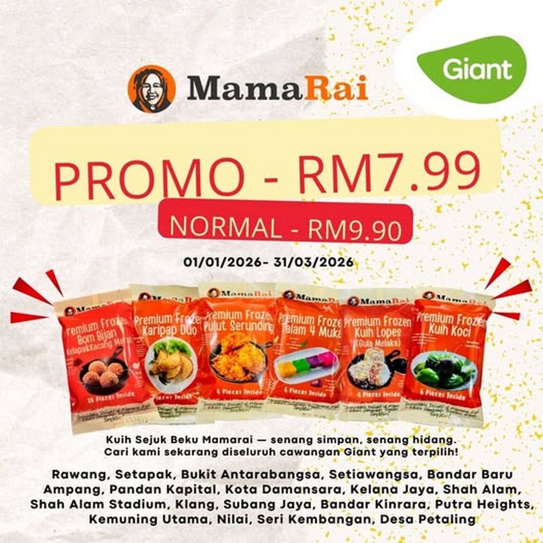 Giant-Malaysia-SAVE-MORE-STAY-TASTY-Promotion-on-MamaRai-Kuih 1 January–31 March 2026: Giant Malaysia: SAVE MORE, STAY TASTY! Promotion on MamaRai Kuih