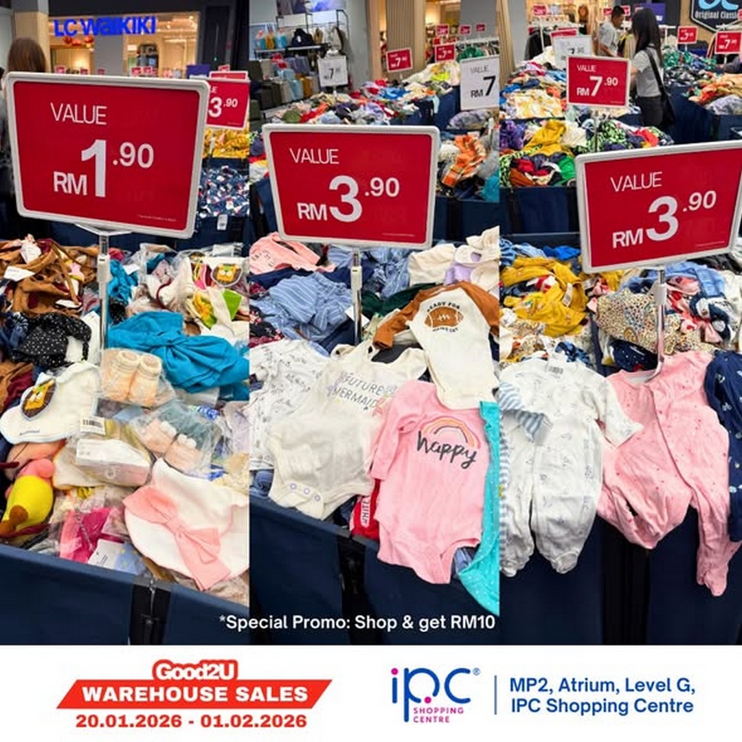 Good2U-Warehouse-Sale-at-IPC-Shopping-Centre-with-Prices 20 January–1 February 2026: Good2U Warehouse Sale at IPC Shopping Centre with Prices from RM1.90 and RM10 Bonus Voucher