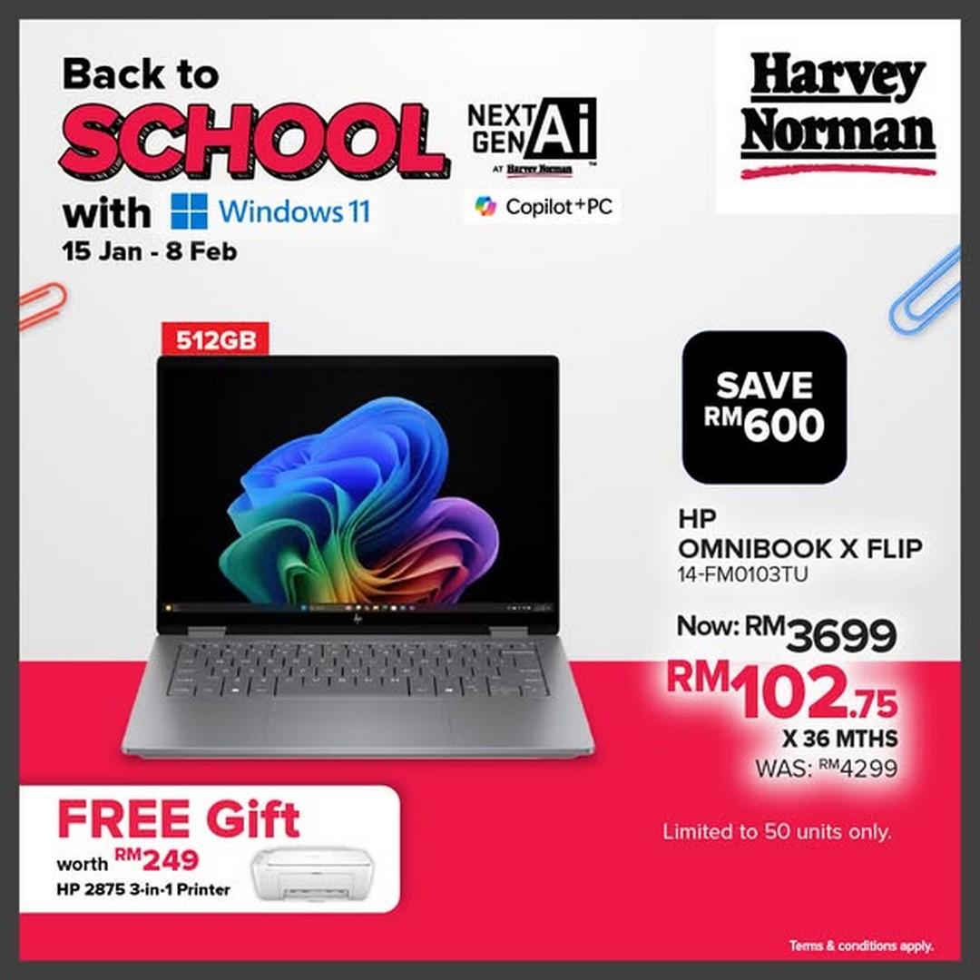 Harvey-Norman-Malaysia-Free-Printer-Giveaway-with-Laptop-Purchase-1 15 January-8 February 2026: Harvey Norman Malaysia: Free Printer Giveaway with Laptop Purchase for Students Promotion