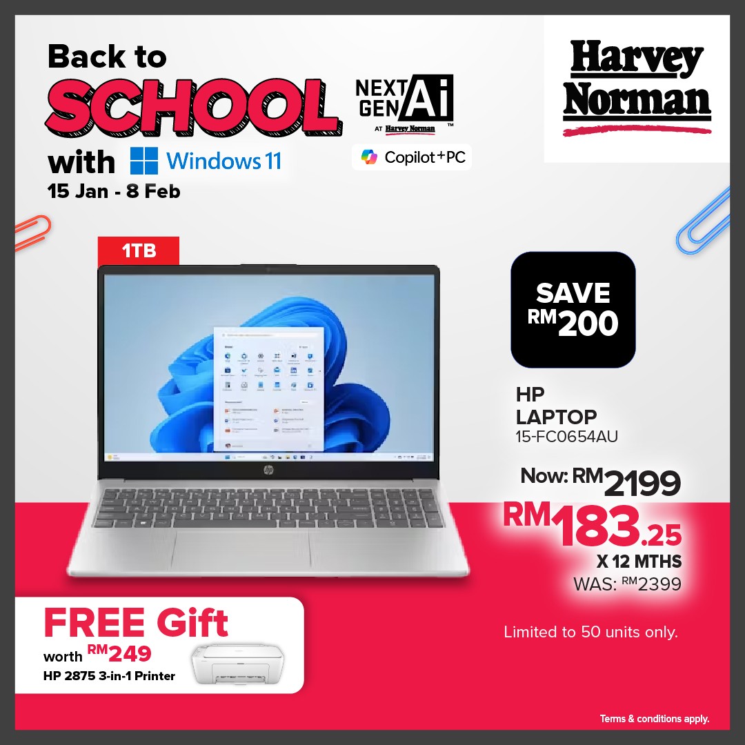 Harvey-Norman-Malaysia-Free-Printer-Giveaway-with-Laptop-Purchase-5 15 January-8 February 2026: Harvey Norman Malaysia: Free Printer Giveaway with Laptop Purchase for Students Promotion