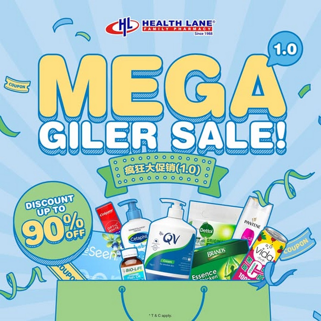 Health-Lane-Family-Pharmacy-Mega-Giler-Sale-1.0-Health-Beauty 3-6 February 2026: Health Lane Family Pharmacy: Mega Giler Sale 1.0 Health & Beauty Promotion at PJ33 Mall