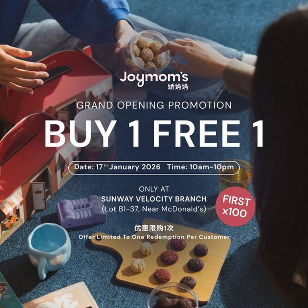 Joymoms-Sunway-Velocity-Grand-Opening 17 January 2026: Joymom’s Sunway Velocity Grand Opening: Buy 1 Free 1 Cookies Promotion
