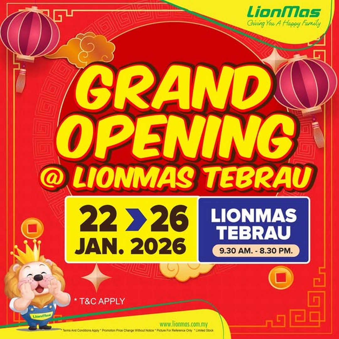 Lionmas-Furnishers-Tebrau-Chinese-New-Year-Grand-Opening-Sale 22-26 January 2026: Lionmas Furnishers Tebrau: Chinese New Year Grand Opening Sale: Air-Conditioners & Installation Specials