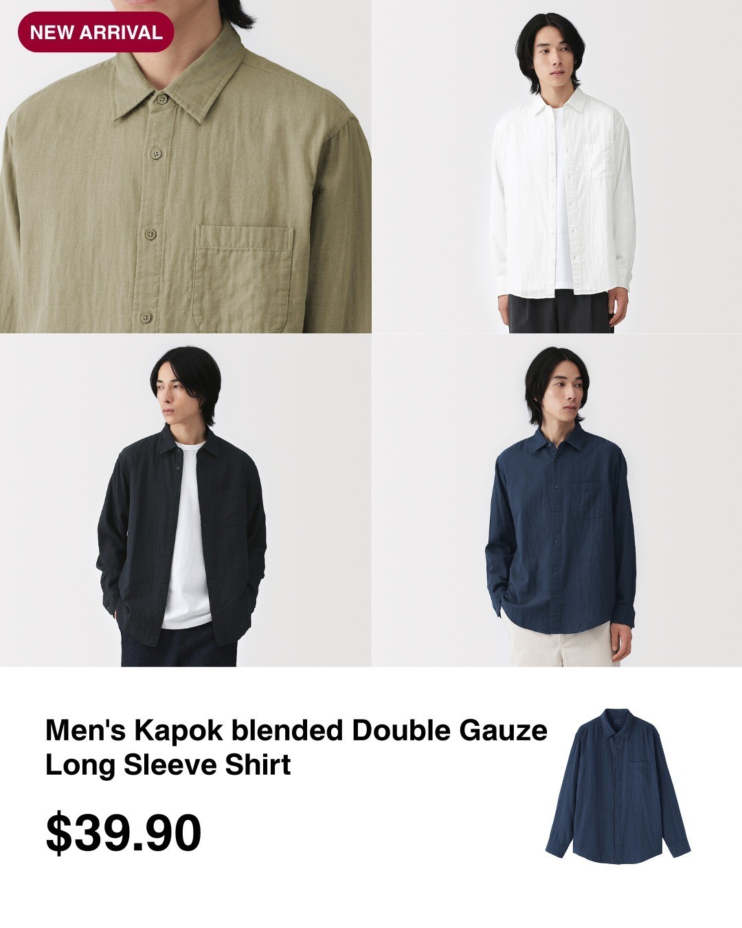 MUJI-Singapore-New-Kapok-Blend-Mens-Womens-Apparel-5 7 January 2026 Onward: MUJI Singapore: New Kapok Blend Men’s & Women’s Apparel: Promotion on Lightweight Everyday Wear