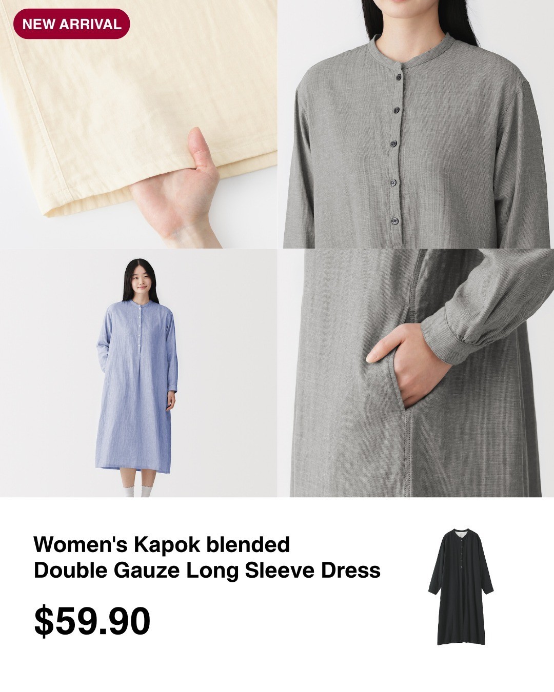 MUJI-Singapore-New-Kapok-Blend-Mens-Womens-Apparel-6 7 January 2026 Onward: MUJI Singapore: New Kapok Blend Men’s & Women’s Apparel: Promotion on Lightweight Everyday Wear