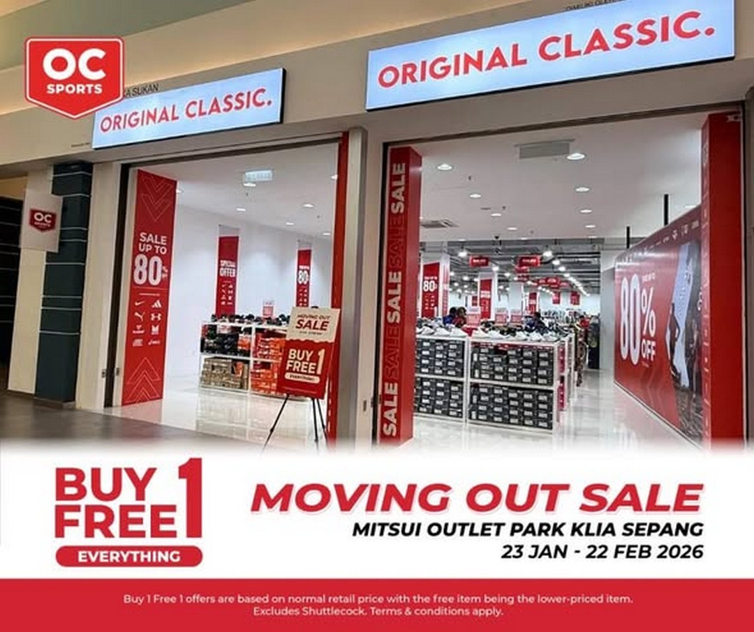 Original-Classic-Store-Closing-Sale-1 23 January-22 February 2026: Original Classic: Store Closing Sale – Buy 1 Free 1 at Mitsui Outlet Park KLIA Sepang