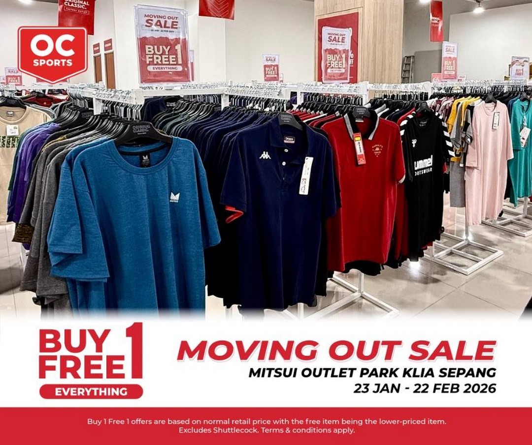 Original-Classic-Store-Closing-Sale-10 23 January-22 February 2026: Original Classic: Store Closing Sale – Buy 1 Free 1 at Mitsui Outlet Park KLIA Sepang