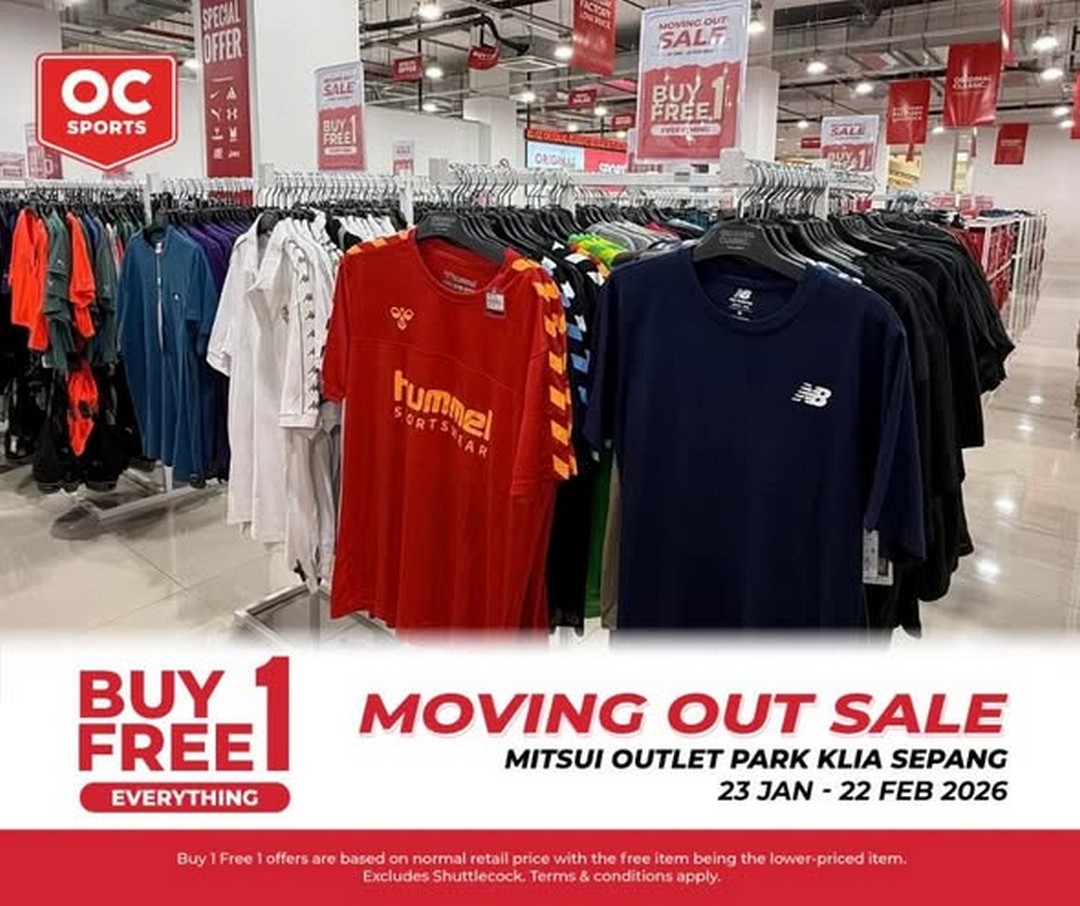 Original-Classic-Store-Closing-Sale-3 23 January-22 February 2026: Original Classic: Store Closing Sale – Buy 1 Free 1 at Mitsui Outlet Park KLIA Sepang