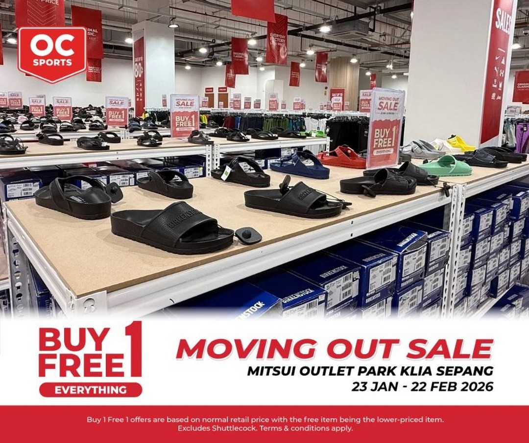 Original-Classic-Store-Closing-Sale-6 23 January-22 February 2026: Original Classic: Store Closing Sale – Buy 1 Free 1 at Mitsui Outlet Park KLIA Sepang
