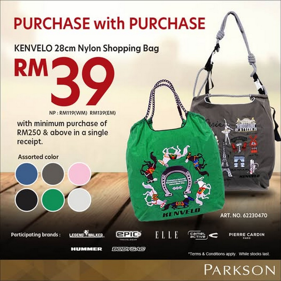 Parkson-Malaysia-KENVELO-Shopping-Bag-Purchase 5 January 2026 onwards: Parkson Malaysia: KENVELO Shopping Bag Purchase with Purchase Promotion – Limited Time Offer
