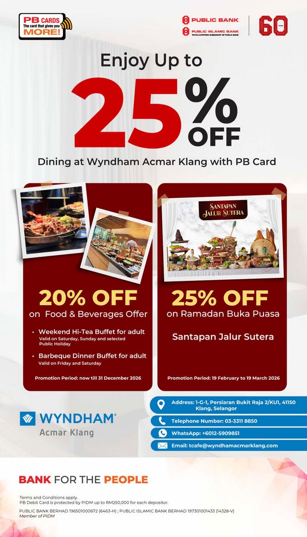 Public-Bank-Privileges-at-Wyndham-Acmar-Klang Now till 31 December 2026: Public Bank Privileges at Wyndham Acmar Klang: Special Dining Promotions for PB Cardmembers