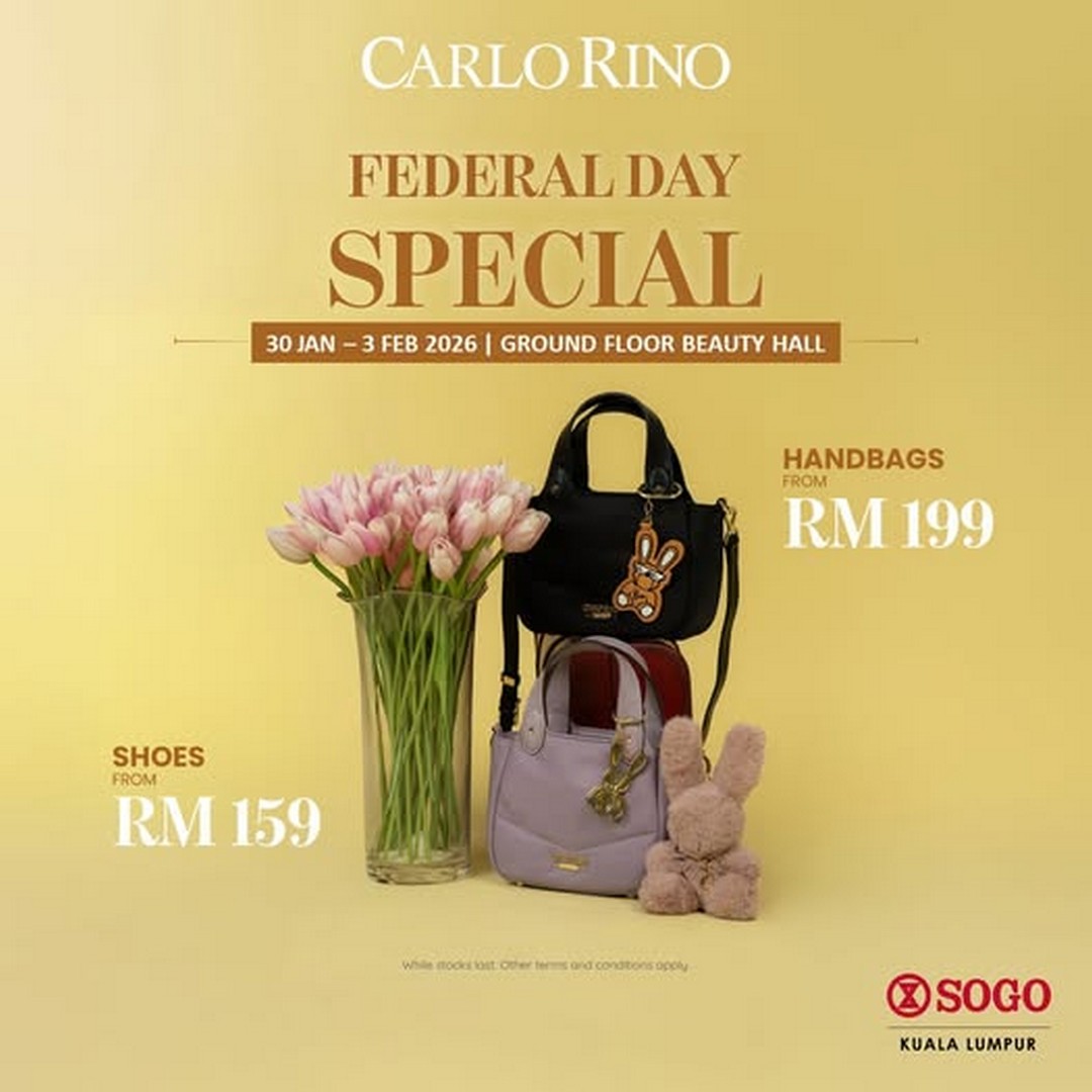 SOGO-Malaysia-Celebrate-Federal-Day-with-Carlo-Rino 30 January–3 February 2026: SOGO Malaysia: Celebrate Federal Day with Carlo Rino Handbags & Shoes Deals: Sale & Promotion
