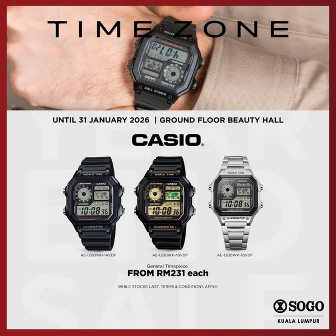 SOGO-Malaysia-TIME-ZONE-New-Year-Sale-1 Now till 31 January 2026: SOGO Malaysia: TIME ZONE New Year Sale: Up to 70% Off on Watches and Timepieces