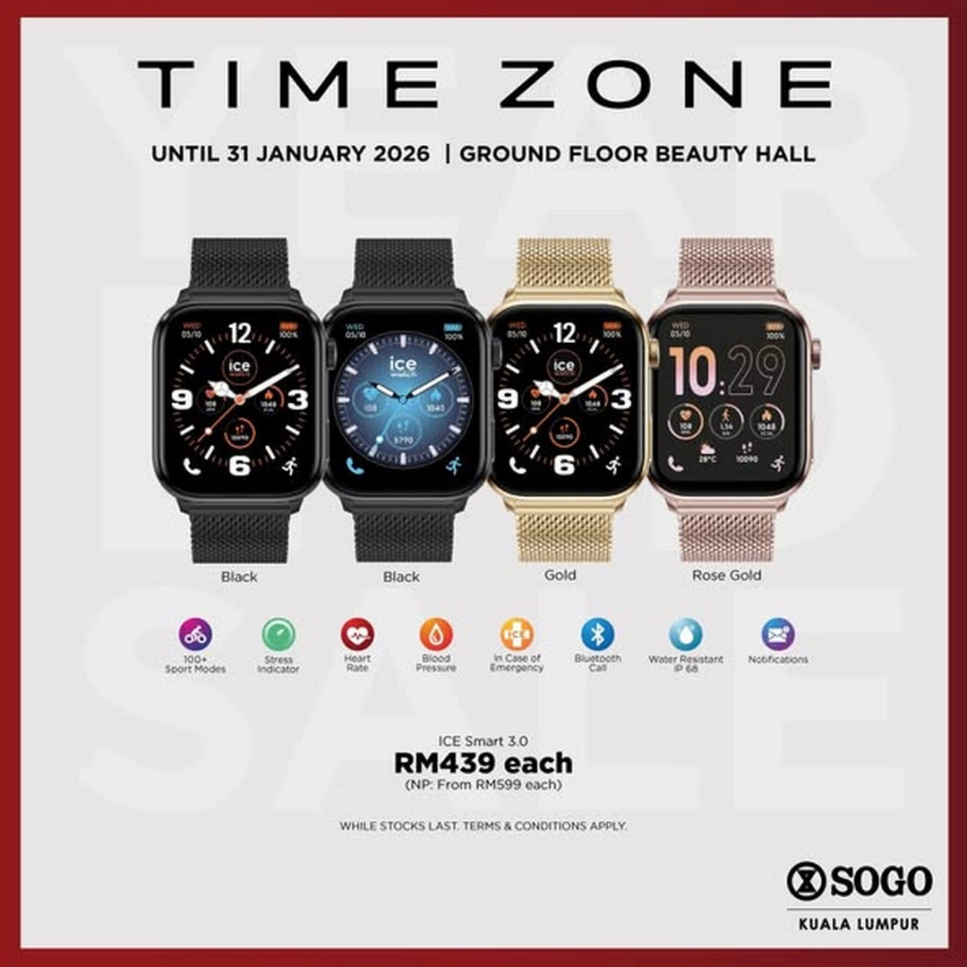 SOGO-Malaysia-TIME-ZONE-New-Year-Sale-3 Now till 31 January 2026: SOGO Malaysia: TIME ZONE New Year Sale: Up to 70% Off on Watches and Timepieces