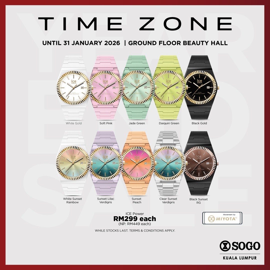 SOGO-Malaysia-TIME-ZONE-New-Year-Sale-6 Now till 31 January 2026: SOGO Malaysia: TIME ZONE New Year Sale: Up to 70% Off on Watches and Timepieces