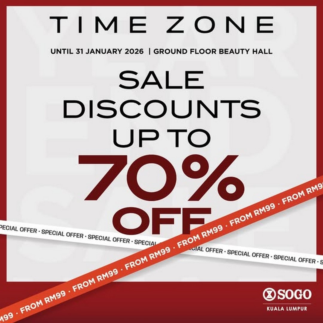 SOGO-Malaysia-TIME-ZONE-New-Year-Sale Now till 31 January 2026: SOGO Malaysia: TIME ZONE New Year Sale: Up to 70% Off on Watches and Timepieces