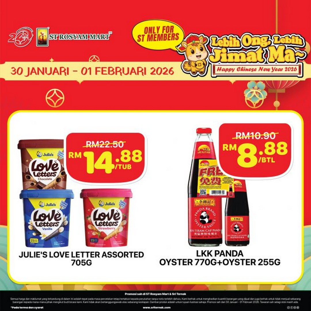 ST-Rosyam-Mart-Chinese-New-Year-Member-Promotion-3 30 January–1 February 2026: ST Rosyam Mart: Chinese New Year Member Promotion: Drinks & Groceries Deals