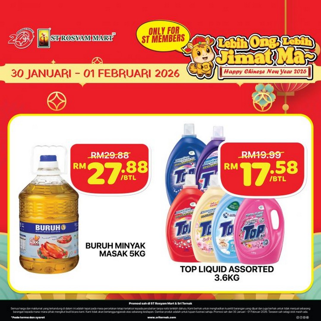 ST-Rosyam-Mart-Chinese-New-Year-Member-Promotion-4 30 January–1 February 2026: ST Rosyam Mart: Chinese New Year Member Promotion: Drinks & Groceries Deals
