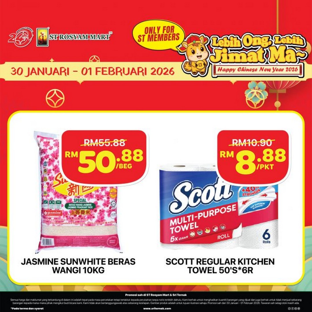 ST-Rosyam-Mart-Chinese-New-Year-Member-Promotion-5 30 January–1 February 2026: ST Rosyam Mart: Chinese New Year Member Promotion: Drinks & Groceries Deals