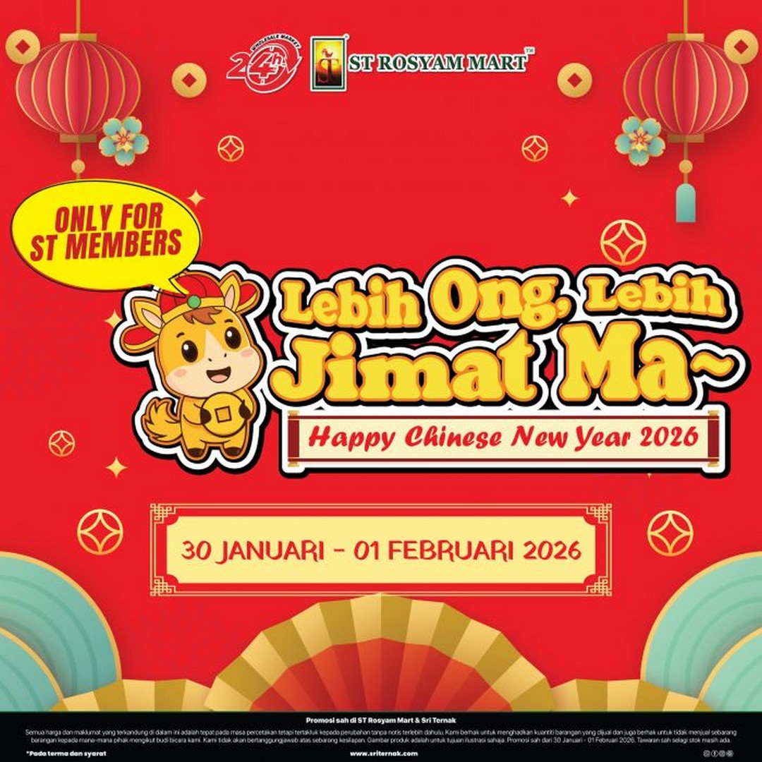 ST-Rosyam-Mart-Chinese-New-Year-Member-Promotion 30 January–1 February 2026: ST Rosyam Mart: Chinese New Year Member Promotion: Drinks & Groceries Deals