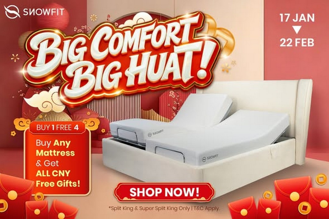 SnowFit-Chinese-New-Year-Smart-Bed-Promotion 17 January–22 February 2026: SnowFit Chinese New Year Smart Bed Promotion – Buy 1 Mattress and Enjoy Free Gifts Worth RM3,500 Including Massage Sofa and PerySmith Vacuum