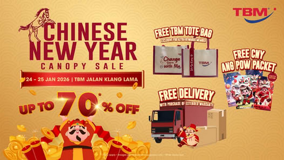 TBM-Malaysia-Chinese-New-Year-Canopy-Sale-6 24-25 January 2026: TBM Malaysia: Chinese New Year Canopy Sale – Promotion on Electrical Appliances and Festive Giveaways