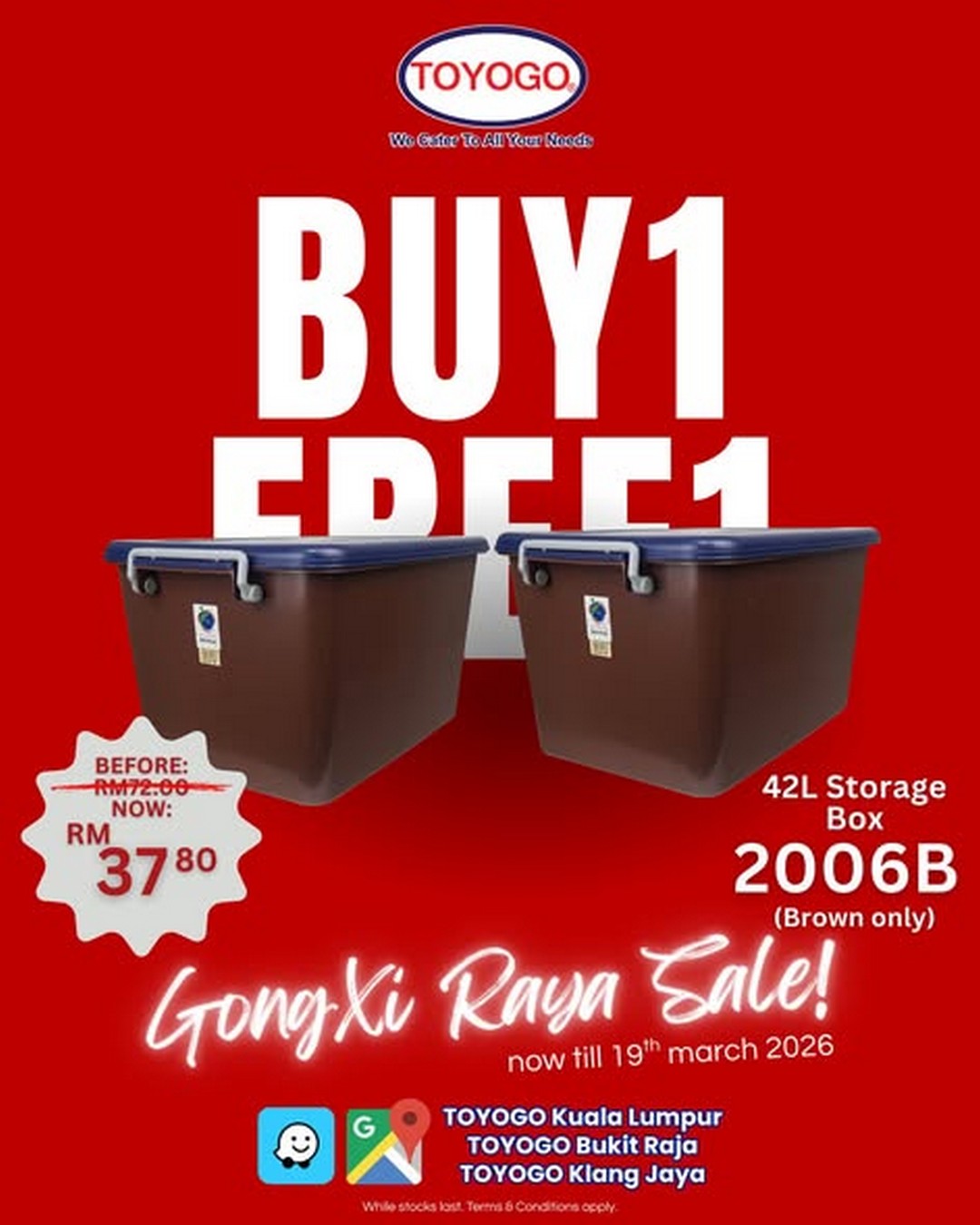 Toyogo-Malaysia-Gongxi-Raya-Sale-1 Now till 19 March 2026: Toyogo Malaysia: Gongxi Raya Sale: Buy 1 Free 1 Promotion for Home Organization