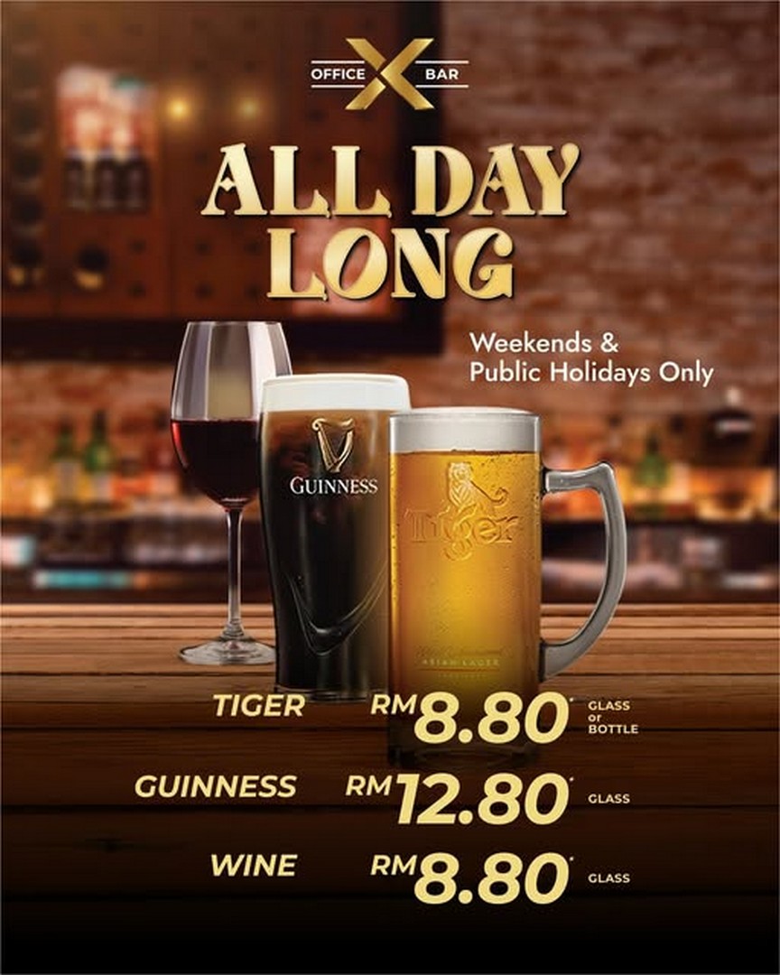 X-Office-Bar-All-Day-Weekend-Drinking-Promotion 21 January 2026 onwards: X Office Bar: All-Day Weekend Drinking Promotion