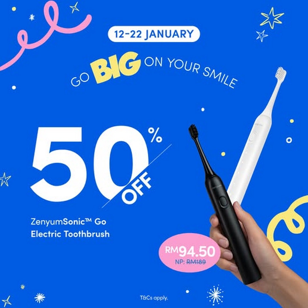 Zenyum-Malaysia-ZenyumSonic™-Go-50-OFF-Sale 12–22 January 2026: Zenyum Malaysia ZenyumSonic™ Go 50% OFF Sale – Get a Healthier Smile for Less
