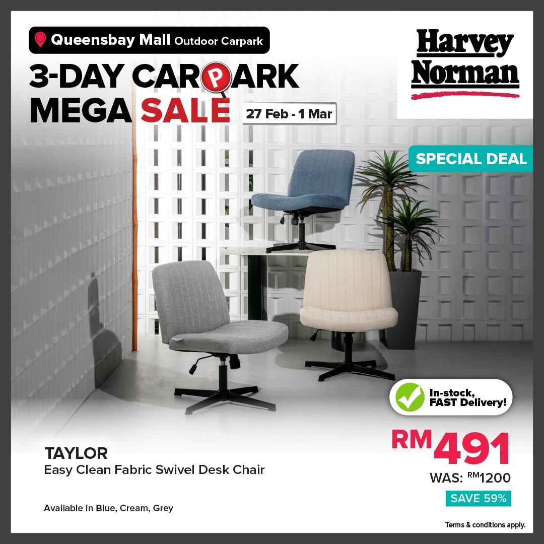 Harvey-Norman-Malaysia-3-Day-Carpark-Mega-Sale-at-Queensbay-Mall-9 27 February–1 March 2026: Harvey Norman Malaysia 3-Day Carpark Mega Sale at Queensbay Mall – Up to 80% Off Electrical, IT, Furniture & Bedding