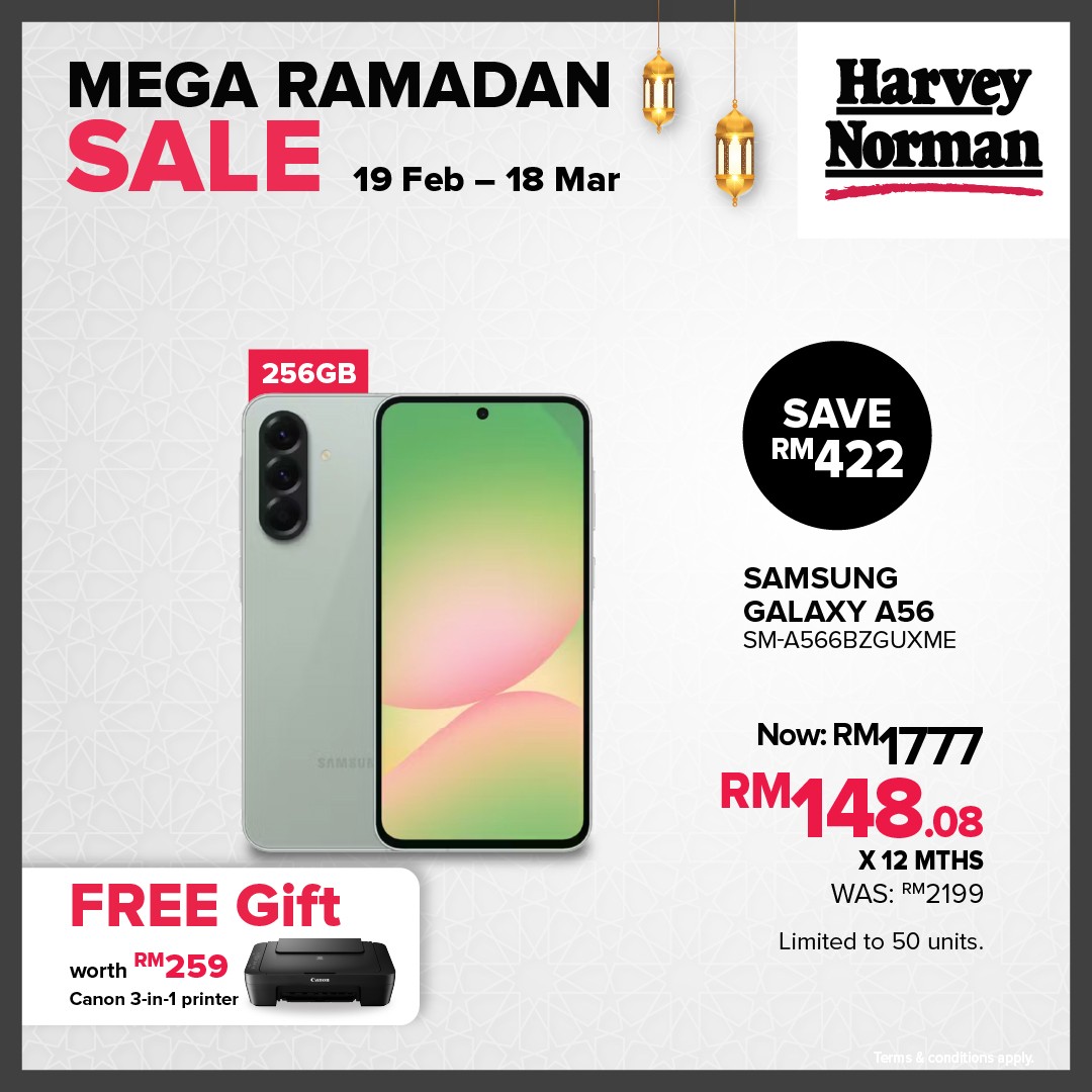 Harvey-Norman-Malaysia-MEGA-Ramadan-Sale-6 19 February–18 March 2026: Harvey Norman Malaysia: MEGA Ramadan Sale: Up to 80% Off Home & Lifestyle Essentials