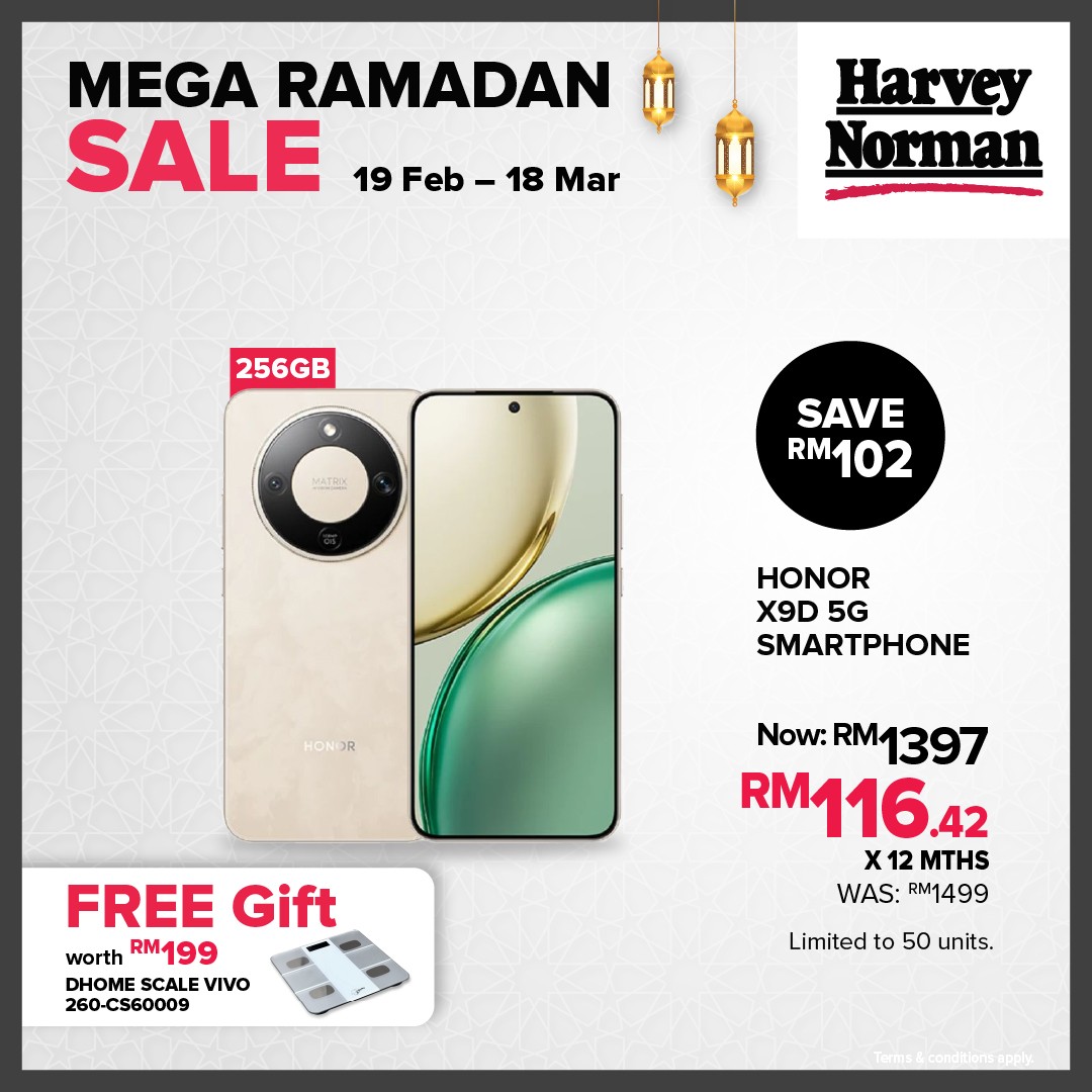 Harvey-Norman-Malaysia-MEGA-Ramadan-Sale-7 19 February–18 March 2026: Harvey Norman Malaysia: MEGA Ramadan Sale: Up to 80% Off Home & Lifestyle Essentials