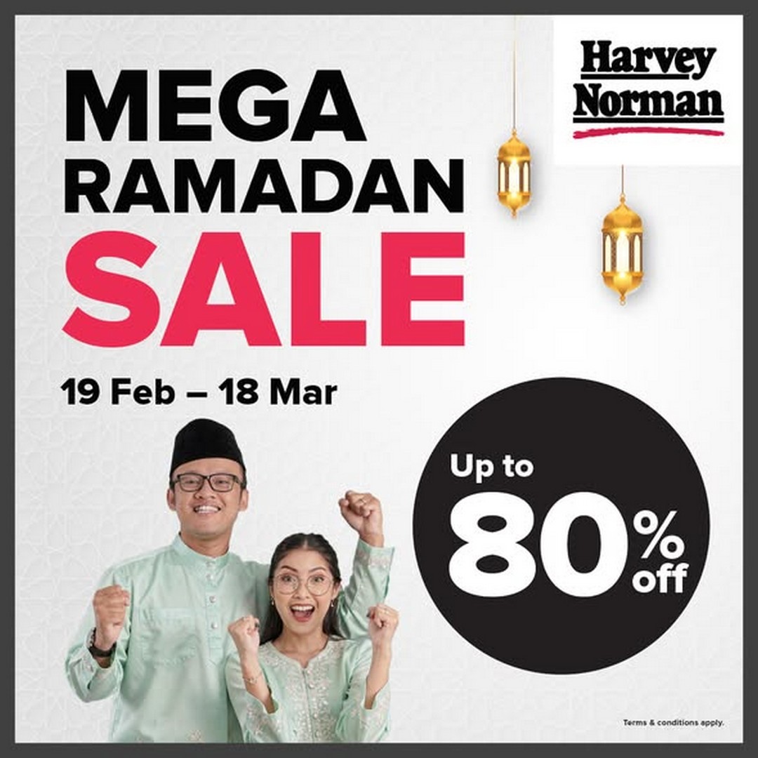 Harvey-Norman-Malaysia-MEGA-Ramadan-Sale 19 February–18 March 2026: Harvey Norman Malaysia: MEGA Ramadan Sale: Up to 80% Off Home & Lifestyle Essentials