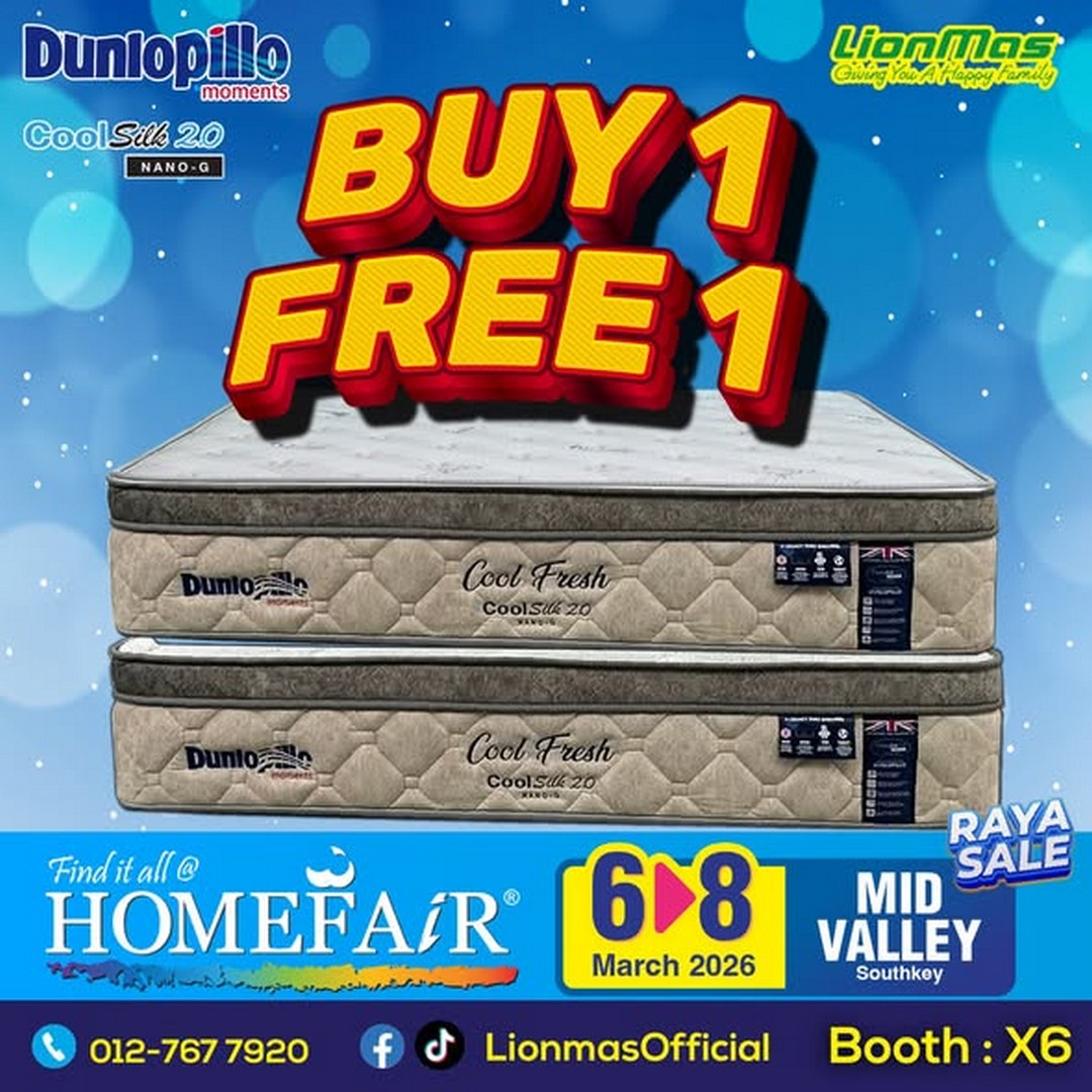 LionMas-Furnishers-HomeFair-Raya-Sale-1 6-8 March 2026: LionMas Furnishers: HomeFair Raya Sale: Premium Mattresses & Home Appliances Promotion