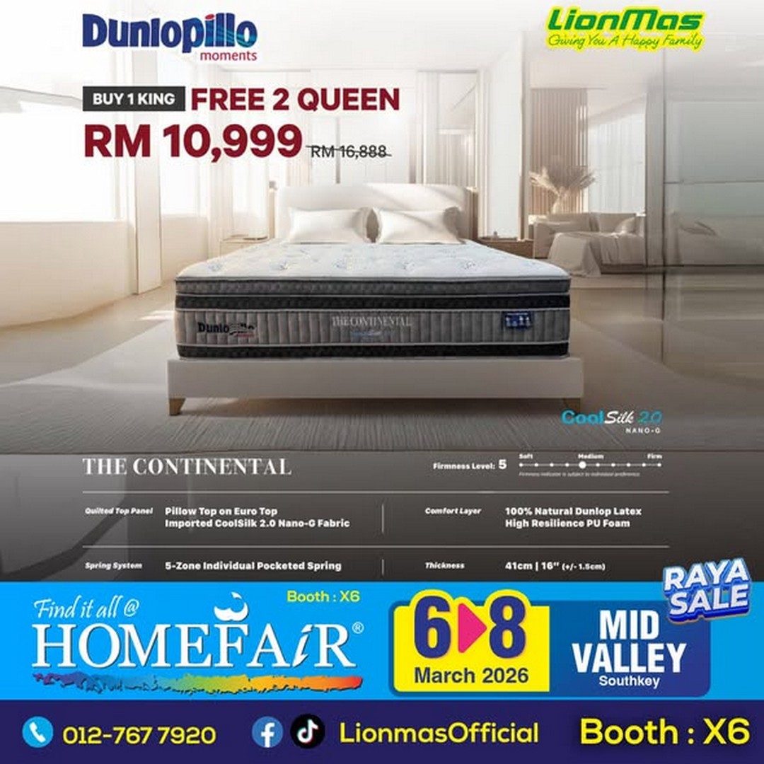 LionMas-Furnishers-HomeFair-Raya-Sale-2 6-8 March 2026: LionMas Furnishers: HomeFair Raya Sale: Premium Mattresses & Home Appliances Promotion
