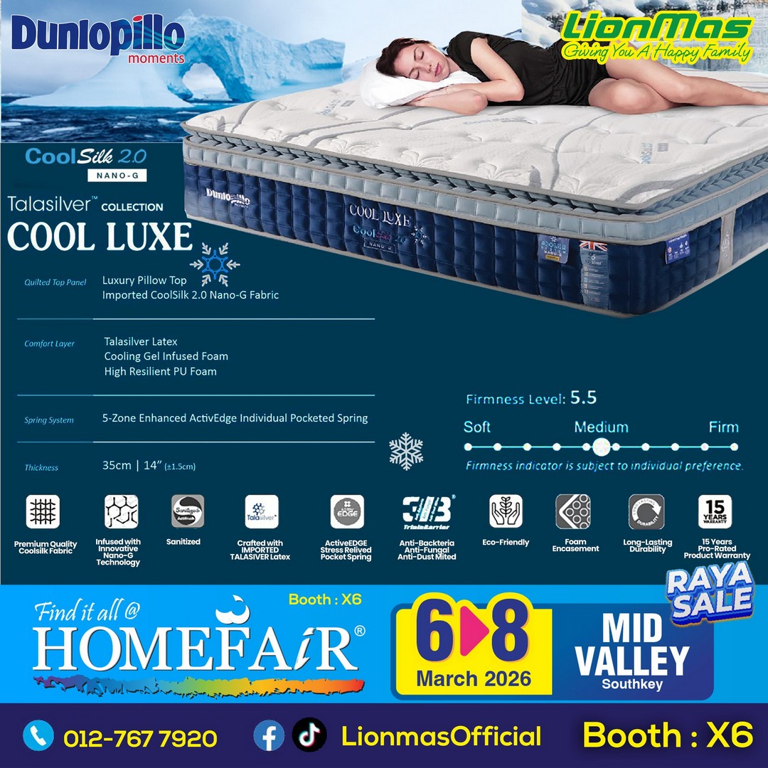 LionMas-Furnishers-HomeFair-Raya-Sale-4 6-8 March 2026: LionMas Furnishers: HomeFair Raya Sale: Premium Mattresses & Home Appliances Promotion