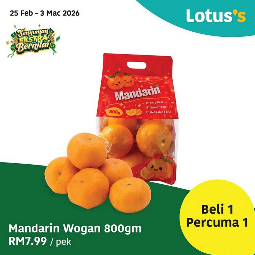Lotuss-Buy-1-Free-1-Promotion-Groceries-Bakery-Fruits-3 25 February-3 March 2026: Lotus's Buy 1 Free 1 Promotion: Groceries, Bakery & Fruits – Incredible Value on Everyday Essentials