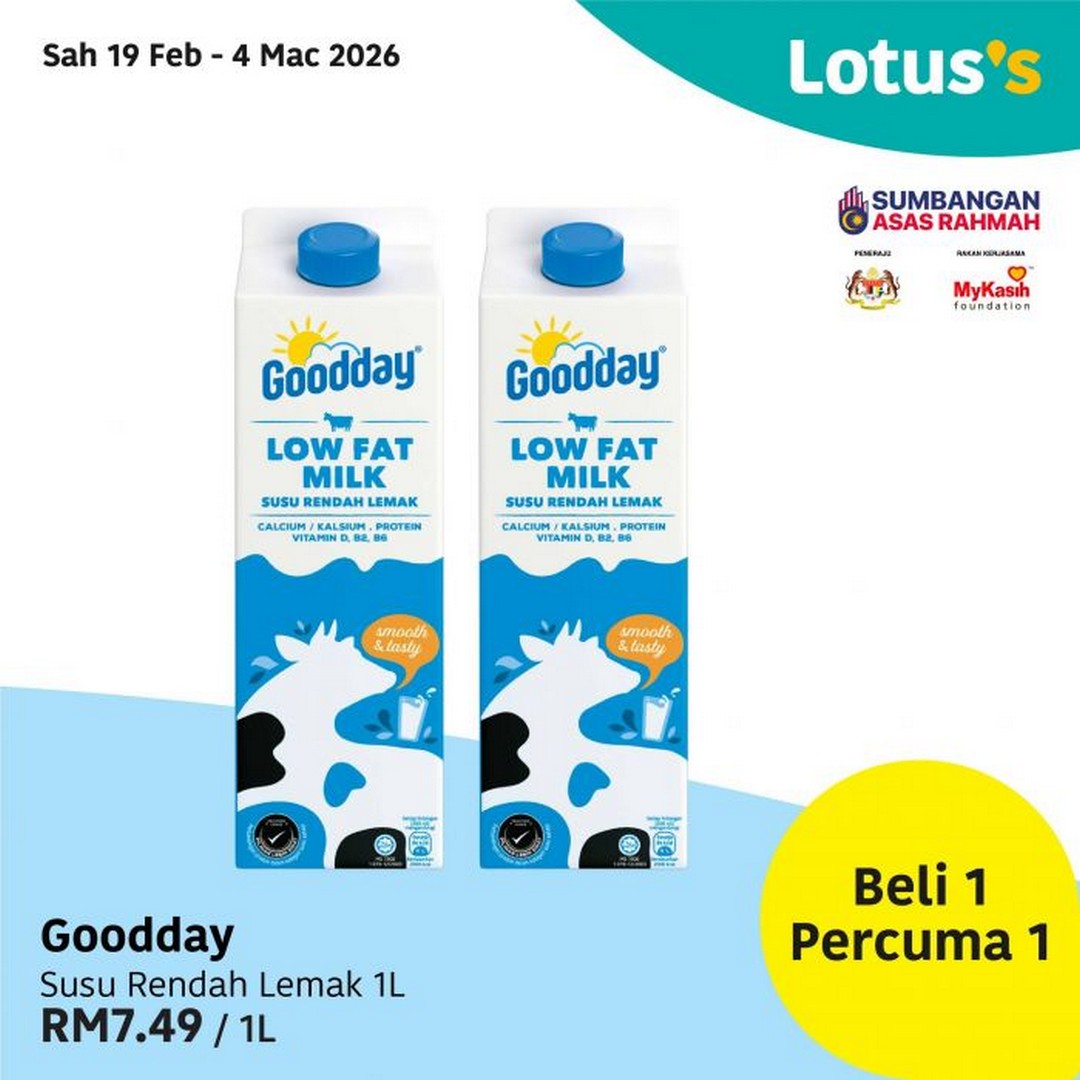 Lotuss-Malaysia-Janji-Semua-Suka-Promotion-3 19 February–4 March 2026: Lotus’s Malaysia Janji Semua Suka Promotion – Ramadan Frozen & Dairy Sale with Buy 1 Free 1 Goodday Milk Deals