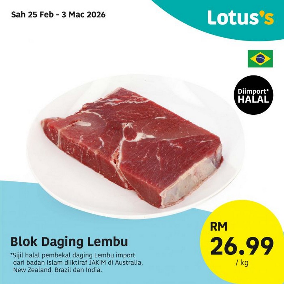 Lotuss-Wednesday-Special-Groceries-Fresh-Food-Promotion-1 25 February – 4 March 2026: Lotus’s Wednesday Special Groceries & Fresh Food Promotion at All Malaysia Stores – Fresh Meat, Seafood, Rice & Household Essentials on Sale