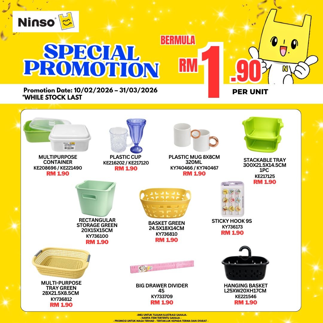 Ninso-Malaysia-Household-Essentials-Sale-4 9 February–31 March 2026: Ninso Malaysia: Household Essentials Sale at Super Affordable Prices