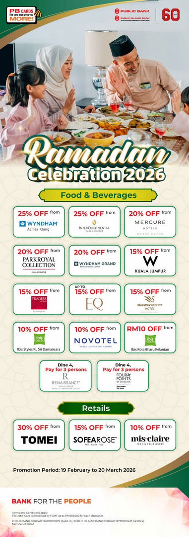 Public-Bank-Ramadan-Celebration-2026 19 February–20 March 2026: Public Bank Ramadan Celebration 2026: Exclusive Dining & Shopping Promotions for PB Cardmembers
