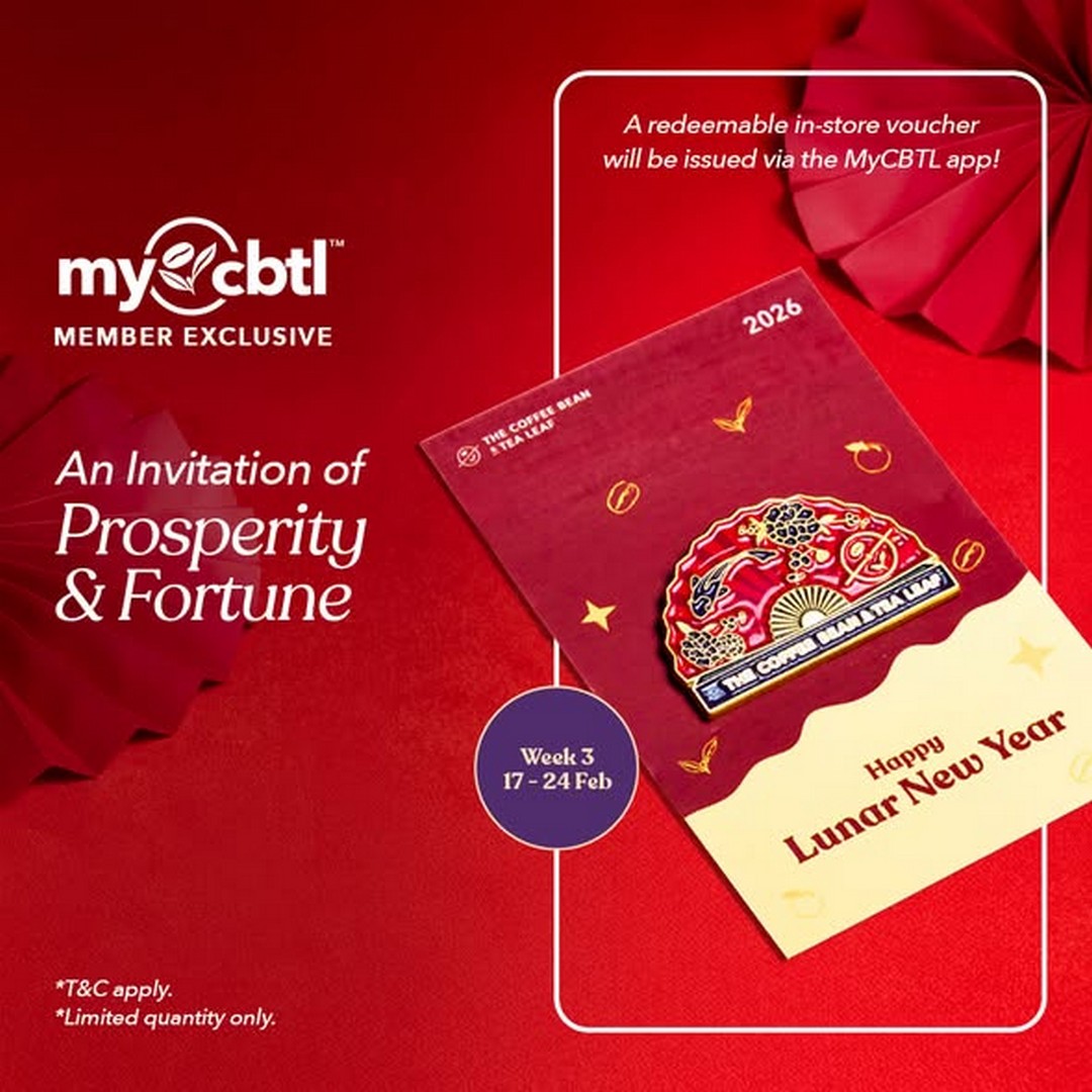 The-Coffee-Bean-Tea-Leaf-Malaysia-Lion-Dance-Golden-Fan-Pin-1 17 February 2026 onwards: The Coffee Bean & Tea Leaf Malaysia Lion Dance & Golden Fan Pin Promotion – Festive Collectible Giveaway with RM45 Spend (In-Store & MyCBTL App Nationwide)