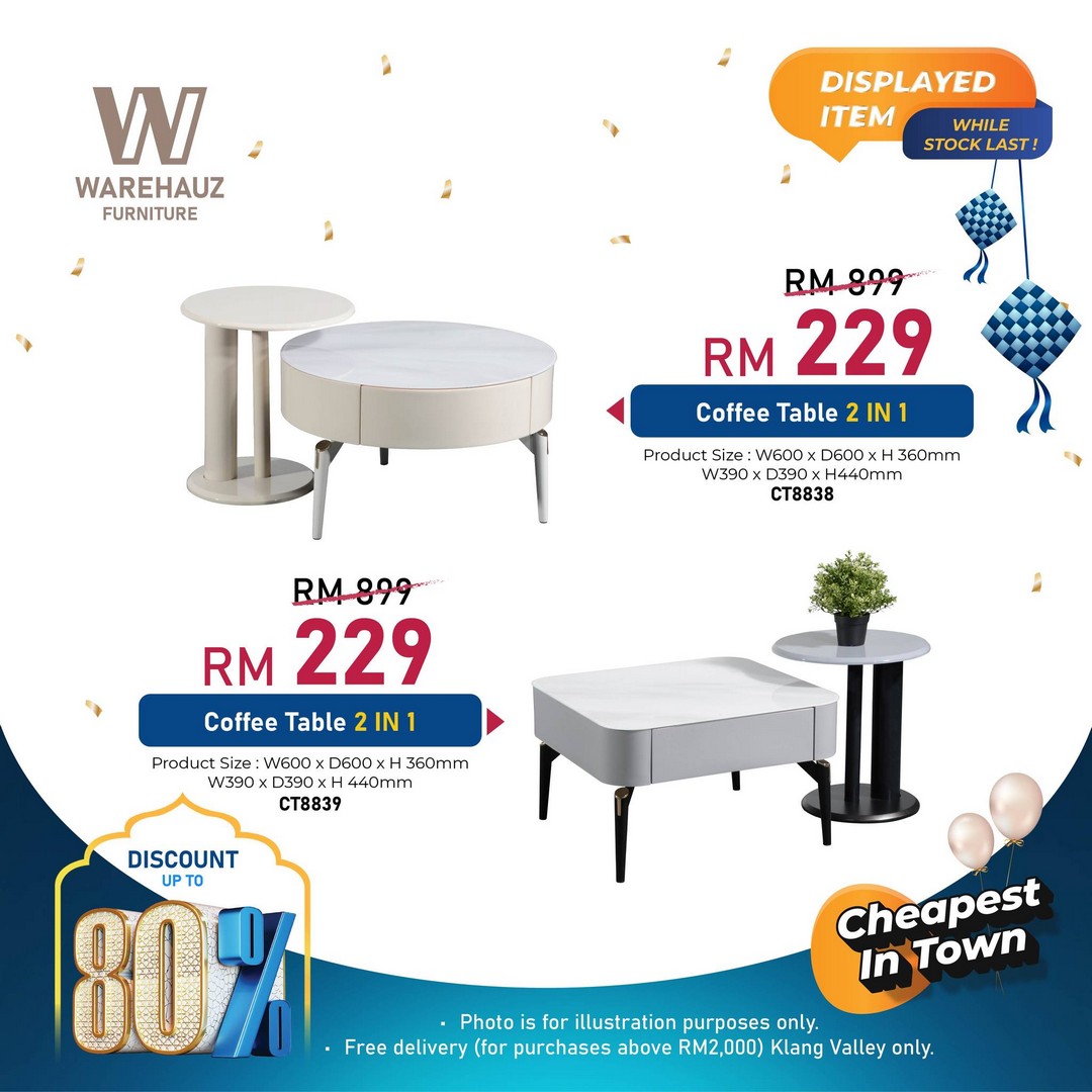 Warehauz-Furniture-Ramadan-Warehouse-Sale-22 27 February–1 March 2026: Warehauz Furniture Ramadan Warehouse Sale in Beranang Selangor – Up to 80% Off Marble Dining Tables, Sofas, Mattresses and More with Free Delivery