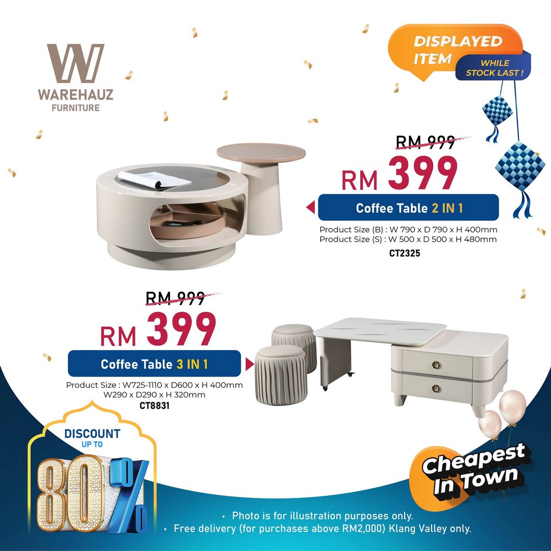 Warehauz-Furniture-Ramadan-Warehouse-Sale-23 27 February–1 March 2026: Warehauz Furniture Ramadan Warehouse Sale in Beranang Selangor – Up to 80% Off Marble Dining Tables, Sofas, Mattresses and More with Free Delivery