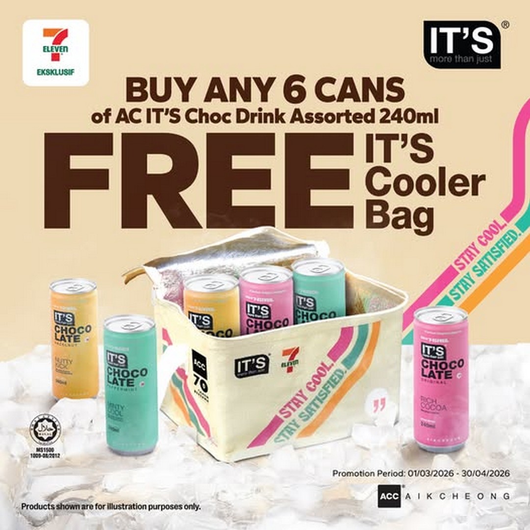 7-Eleven-Malaysia-ITS-Chocolate-6-Can-Bundle-Promotion 1 March-30 April 2026: 7-Eleven Malaysia IT’S Chocolate 6-Can Bundle Promotion with Free Cooler Bag Giveaway