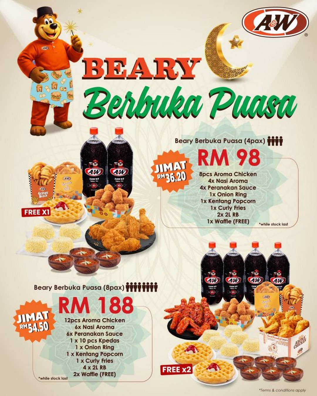 AW-Malaysia-Beary-Berbuka-Puasa-Meal-Set 6 March 2026 onwards: A&W Malaysia: Beary Berbuka Puasa Meal Set: Ramadan Promotion for Families and Friends