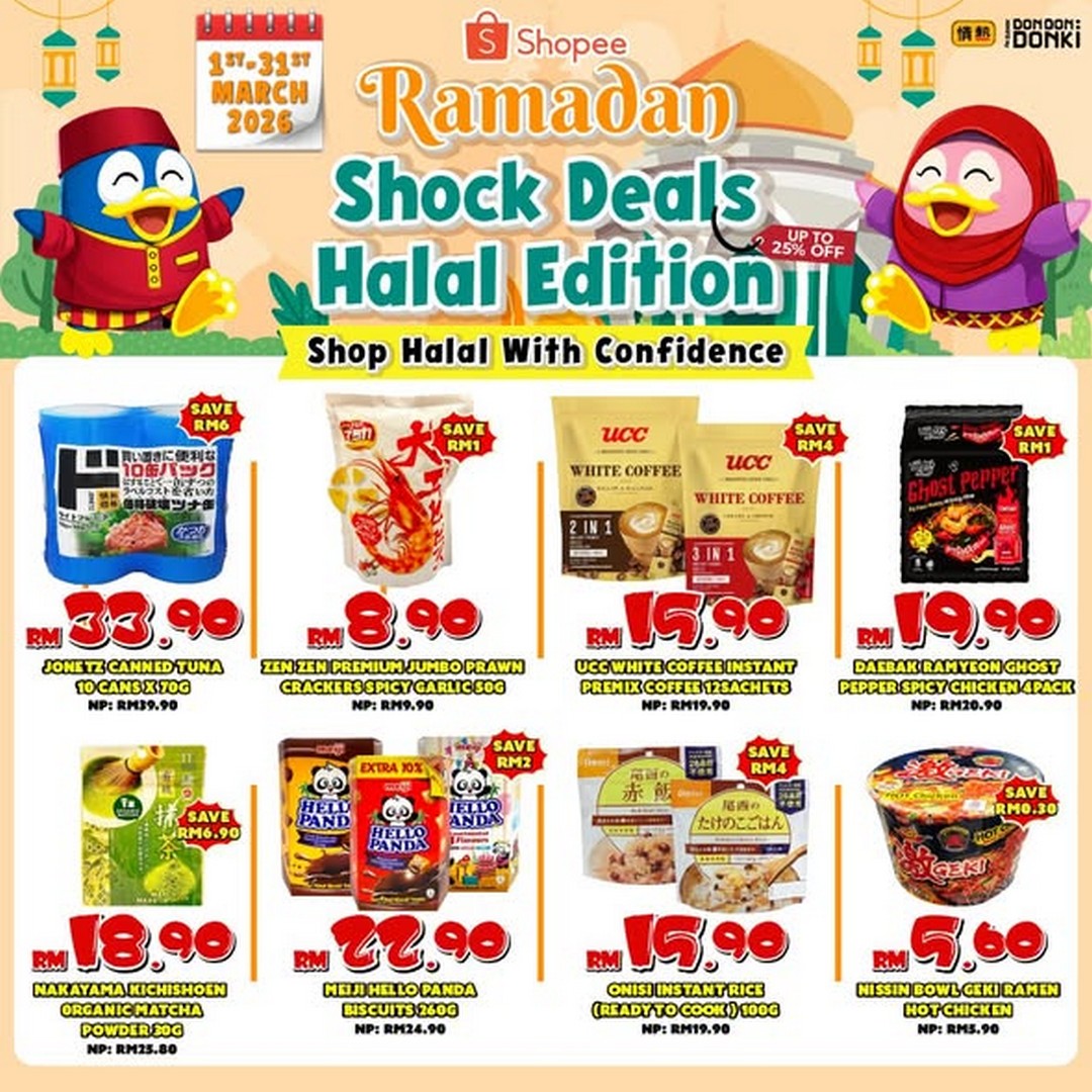 DON-DON-DONKI-Malaysia-Ramadan-Halal-Shock-Deal 1-31 March 2026: DON DON DONKI Malaysia: Ramadan Halal Shock Deal: Save up to RM6 on Selected Halal Products